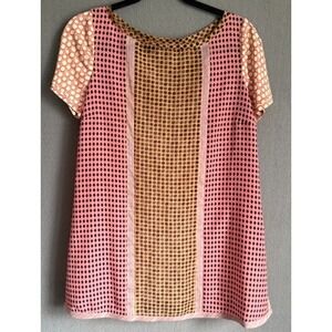 Tessuto Della Memoria‎ Blouse Women Small Multicolor Geometric Print Top Casual